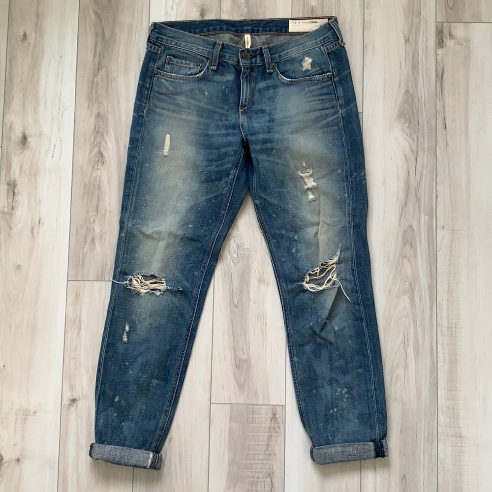 rag & bone boyfriend distressed jeans